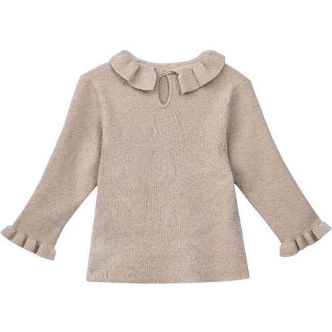 Quilted Ruffle Outfit, Beige - Mixed Apparel Set - 3