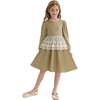 Lace Waist Dress, Beige - Dresses - 1 - thumbnail