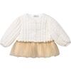 Quilted Ruffle Outfit, Beige - Mixed Apparel Set - 4