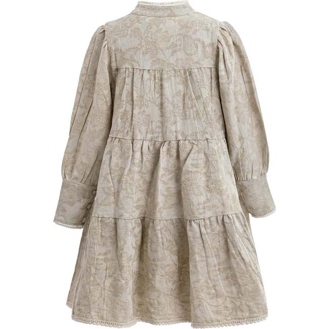 Tiered Modest Dress, Beige - Dresses - 3