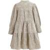 Tiered Modest Dress, Beige - Dresses - 3