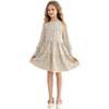 Tiered Modest Dress, Beige - Dresses - 4