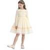 Pintuck & Lace Dress, Ivory - Dresses - 4