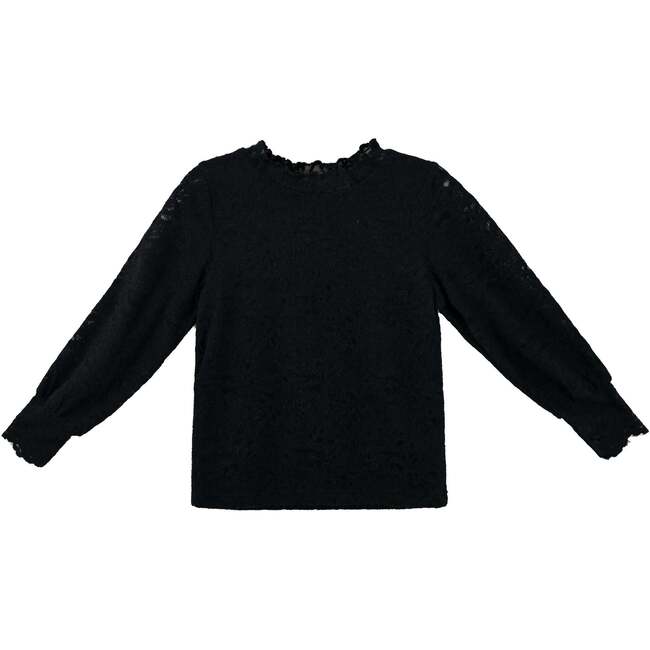 Knit Top with Tulle Skirt, Black - Skirts - 3