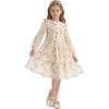 Floral Ruffle Dress, Ivory - Dresses - 4