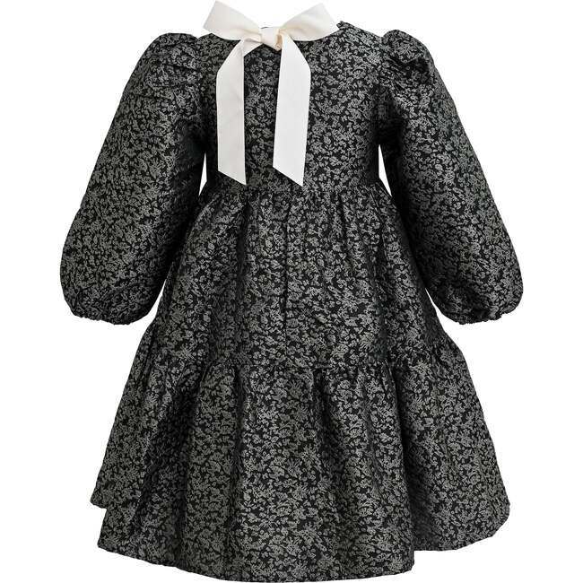 Tiered Floral Dress, Black - Dresses - 3