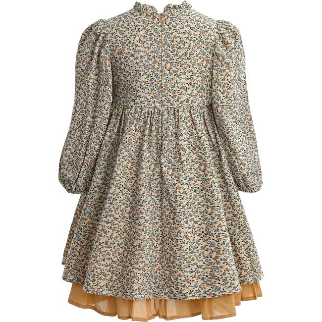 Floral Layered Dress, Green - Dresses - 3