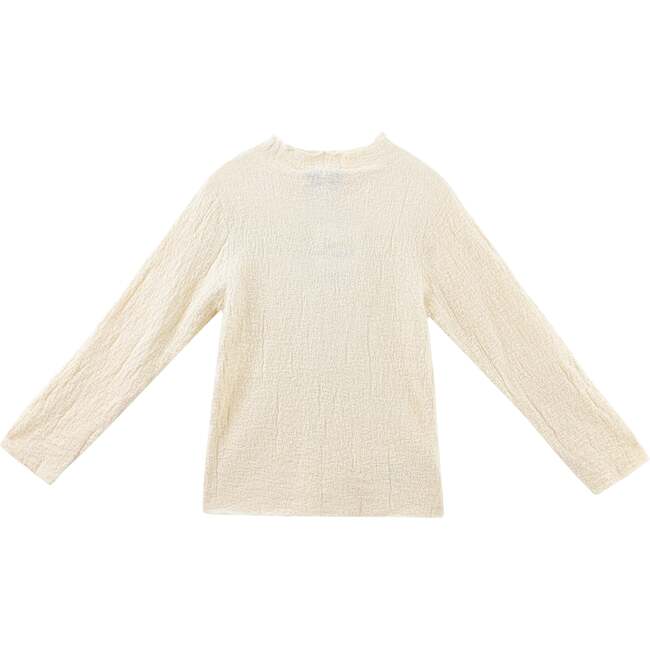 Ribbed Sweater with Lace Skirt, Cream - Skirts - 4