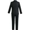 Textured Suit Set with Satin Lapels, Black - Suits & Separates - 2