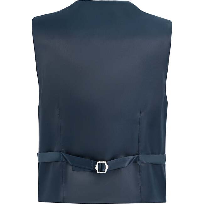 Vest Bow Tie Set, Navy - Vests - 3