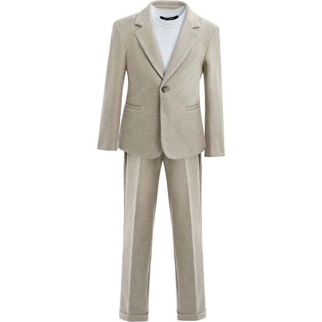 Slim-Fit Suit Set, Beige