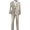 Slim-Fit Suit Set, Beige - Suits & Separates - 1 - thumbnail