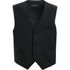 Vest Bow Tie Set, Black - Vests - 2 - thumbnail