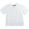 T-Shirt with Mustache Detail, White - T-Shirts - 1 - thumbnail
