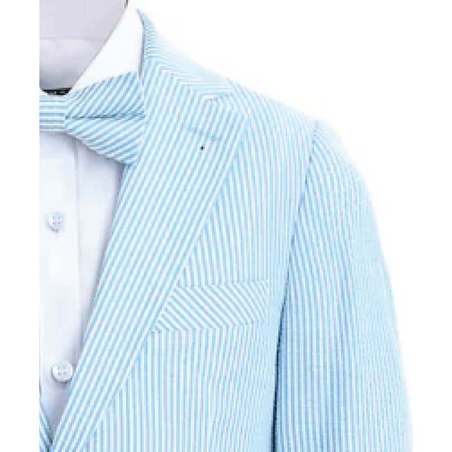 Striped Suit Set, Blue - Suits & Separates - 3