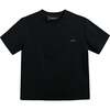 T-Shirt with Mustache Detail, Black - T-Shirts - 1 - thumbnail