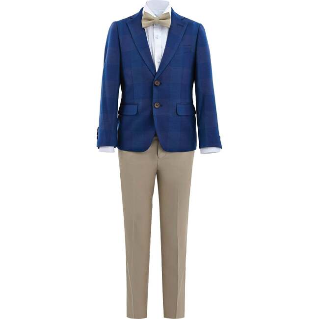Check Blazer Set, Blue
