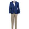 Check Blazer Set, Blue - Suits & Separates - 1 - thumbnail