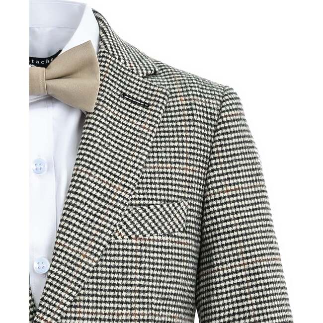 Checkered Blazer and Trousers Set, Beige