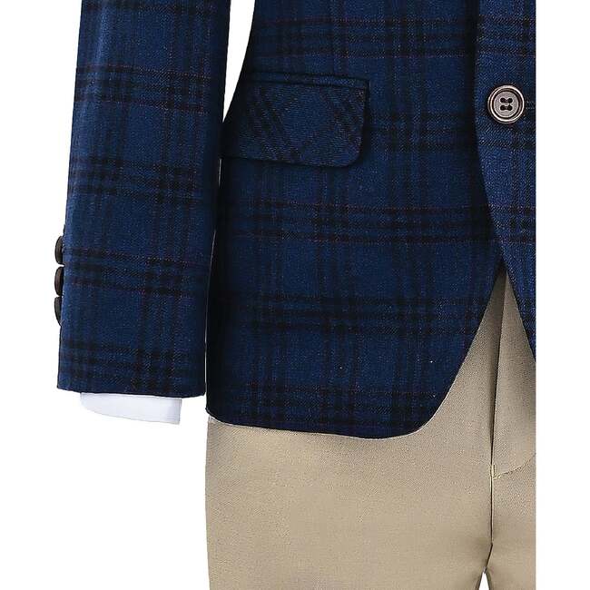 Plaid Suit, Blue - Suits & Separates - 3