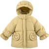 Glow Heart-Pocket Puffer Jacket, Yellow - Jackets - 1 - thumbnail