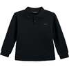 Long-Sleeve Polo Shirt, Black - Polo Shirts - 1 - thumbnail