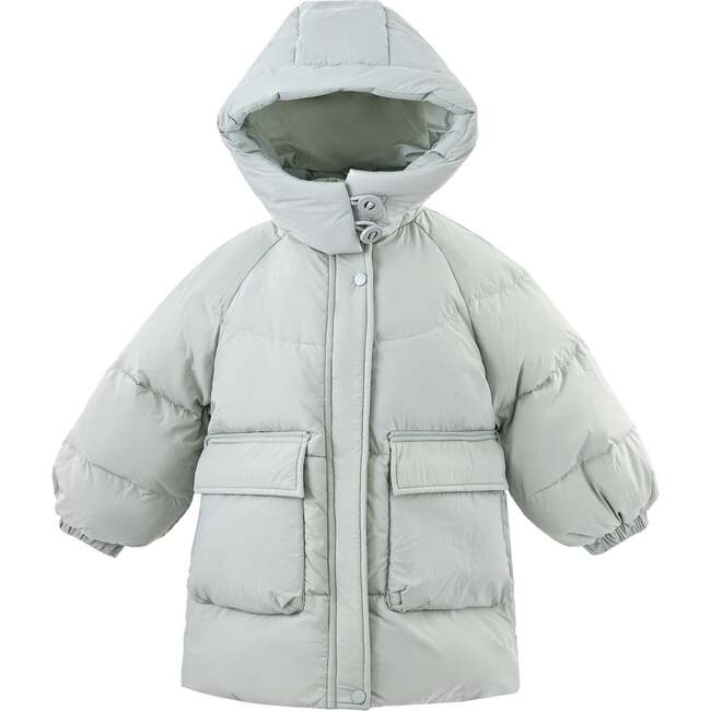 Heart-Quilted Puffer Jacket, Blue