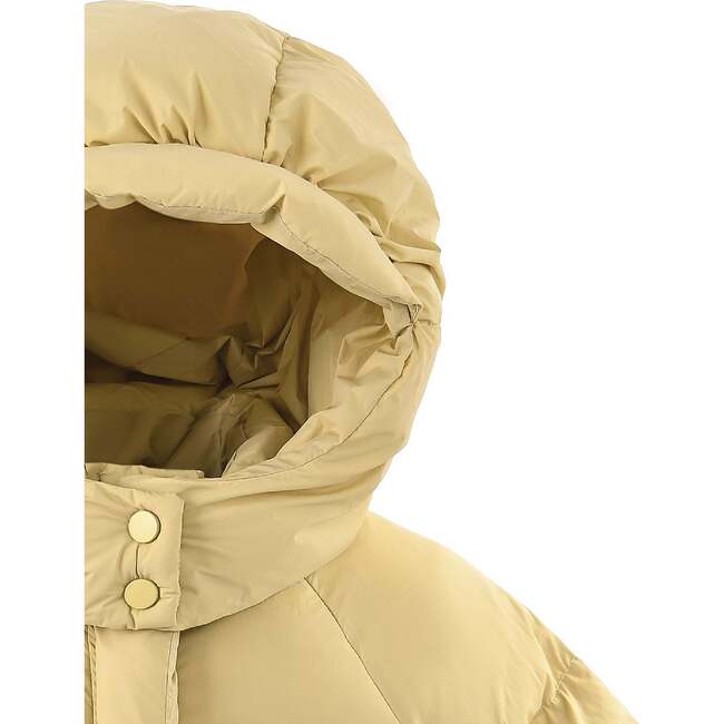 Glow Heart-Pocket Puffer Jacket, Yellow