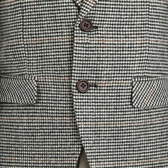 Checkered Blazer and Trousers Set, Beige - Suits & Separates - 4