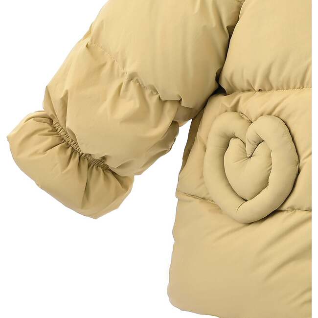 Glow Heart-Pocket Puffer Jacket, Yellow - Jackets - 3