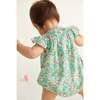 Made With Liberty Fabric Baby Bubble Rene, Green - Rompers - 5 - thumbnail
