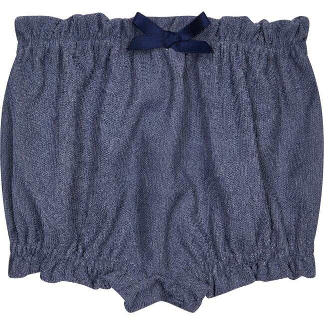 Baby Kirsten Elastic Waist Winter Shorts, Grey - Shorts - 1