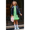 Shimmering Metallic Feather Dress Green - Dresses - 6