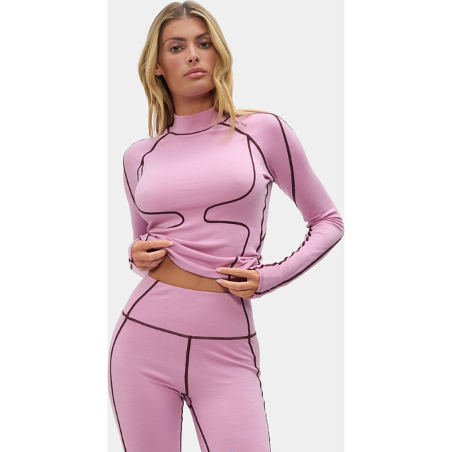 Fay Midweight Merino Top Amethyst - Shirts - 5