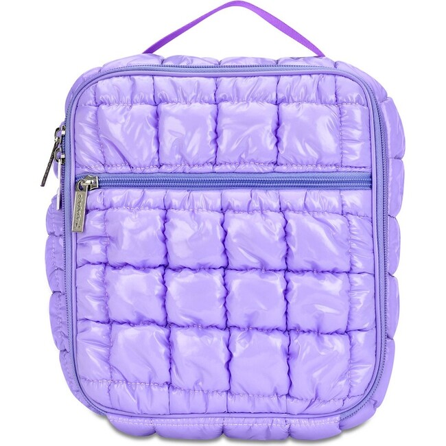 Lavender Shiny Puffer Lunch Tote