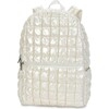 Pearl White Shiny Puffer Backpack - Backpacks - 1 - thumbnail