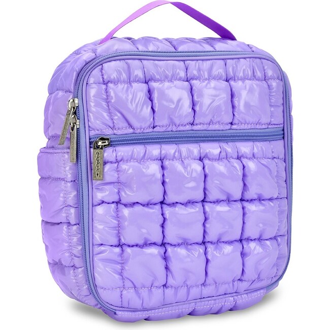 Lavender Shiny Puffer Lunch Tote