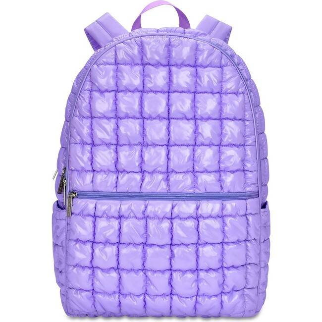 Lavender Shiny Puffer Backpack
