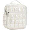 Pearl White Shiny Puffer Lunch Tote - Lunchbags - 3 - thumbnail
