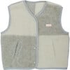 Adult Merino Wool Vest, Cream & Grey - Vests - 1 - thumbnail