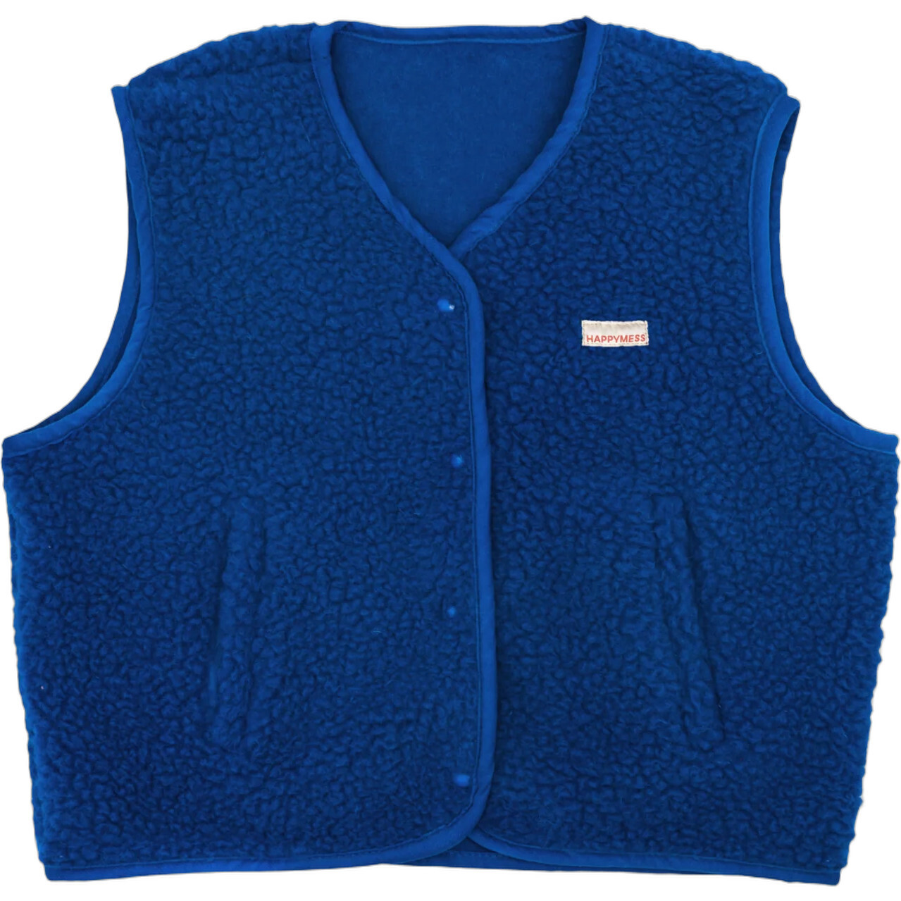 Adult Merino Wool Vest, Cobalt - Happymess Mommy & Me Shop