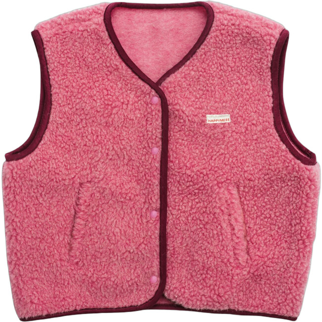 Adult Merino Wool Vest, Dusty Pink