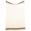 Reversible Stripe Blanket Travel Set, Black/Natural - Blankets - 3