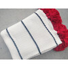 Dazzle Tassle Blanket, Cream/Red - Throws - 3 - thumbnail