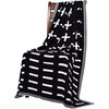 Daza Cross Blanket, Black/White - Throws - 2 - thumbnail