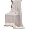 Marici Throw Blanket, Grey/Cream - Throws - 3 - thumbnail