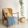 Sveda Reversible Squares Throw, Mustard/Blue - Throws - 3 - thumbnail