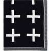 Daza Cross Blanket, Black/White - Throws - 3 - thumbnail