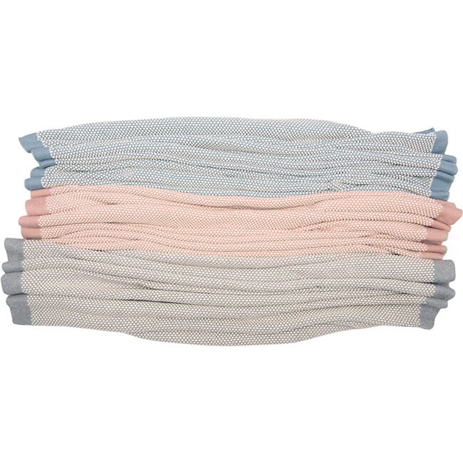 Elegant Baby Gift Set, Blue Grey/Natural - Blankets - 4