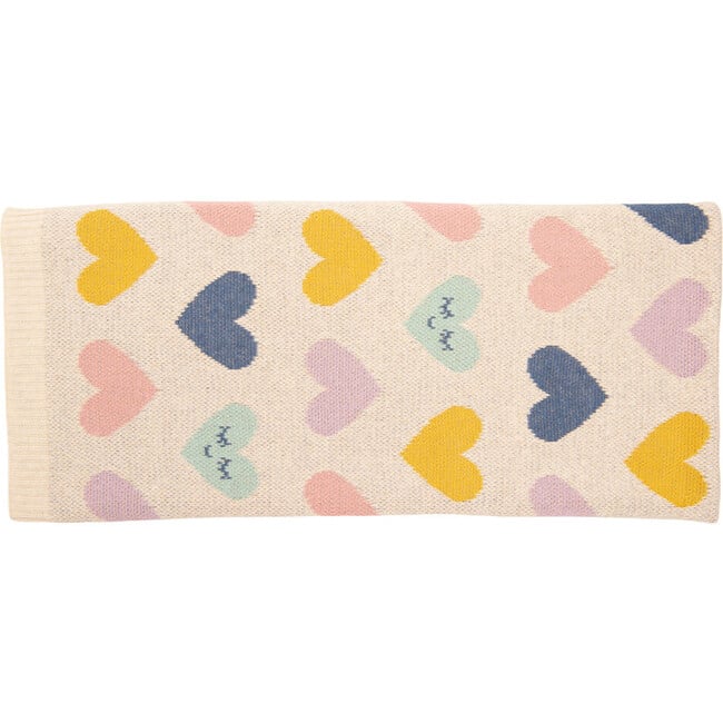 Smiley Hearts Baby Blanket Set, Pink/Yellow